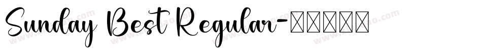 Sunday Best Regular字体转换